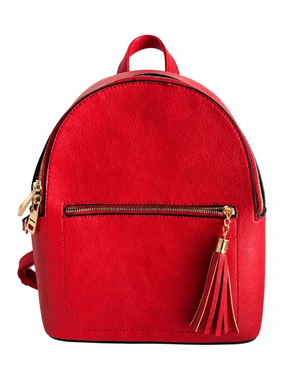 Stylish Red Tassel Mini Backpack